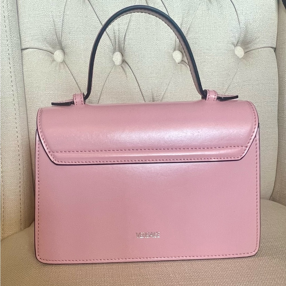 VERSACE La Medusa Pink Top Handle Shoulder Calfskin Leather Handbag Box Dust bag - Picture 7 of 15